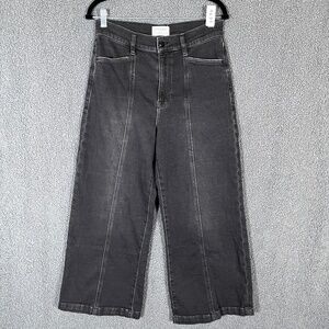 Frame High Rise Wide Leg Jeans - Women's Size 30 - Black